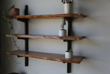 Load image into Gallery viewer, Live-edge Madrone Wall Shelve Unit