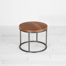 Load image into Gallery viewer, Walnut Round Side Tables