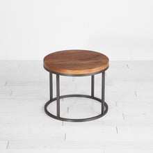 Load image into Gallery viewer, Walnut Round Side Tables