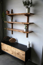 Load image into Gallery viewer, Live-edge Madrone Wall Shelve Unit
