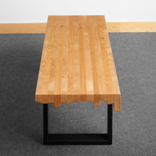 Load image into Gallery viewer, Beech Pieced Bench
