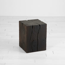 Load image into Gallery viewer, Burned Cedar Block End Table
