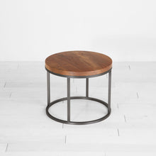 Load image into Gallery viewer, Walnut Round Side Tables
