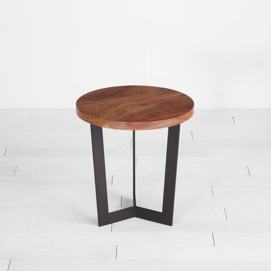 Walnut Round End Table